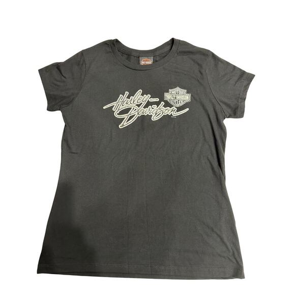 Harley Davidson Tops - Harley Davidson Women’s T shirt Black Large Tripps Amarillo Texas Biker Chic